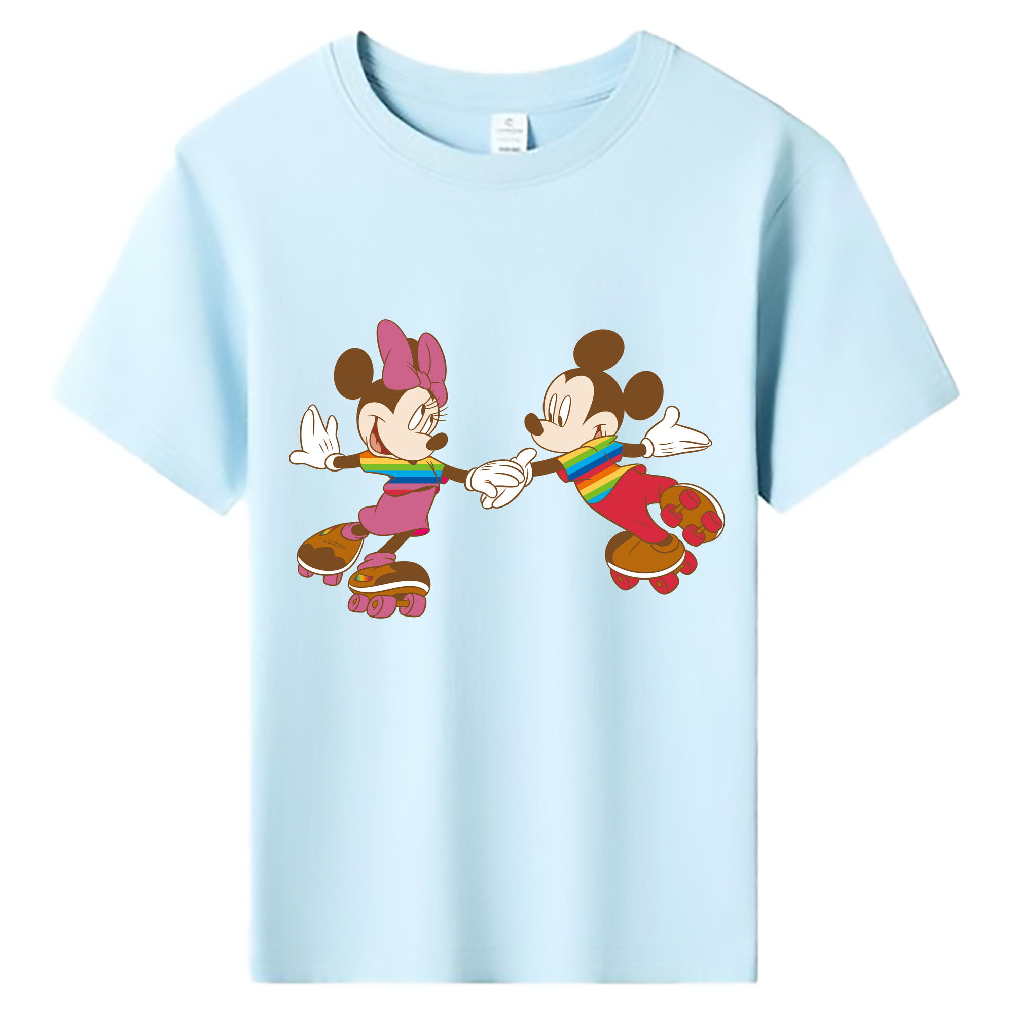 ミッキーマウス Mickey Mouse 綿100％キッズTシャツ（フロントプリント）